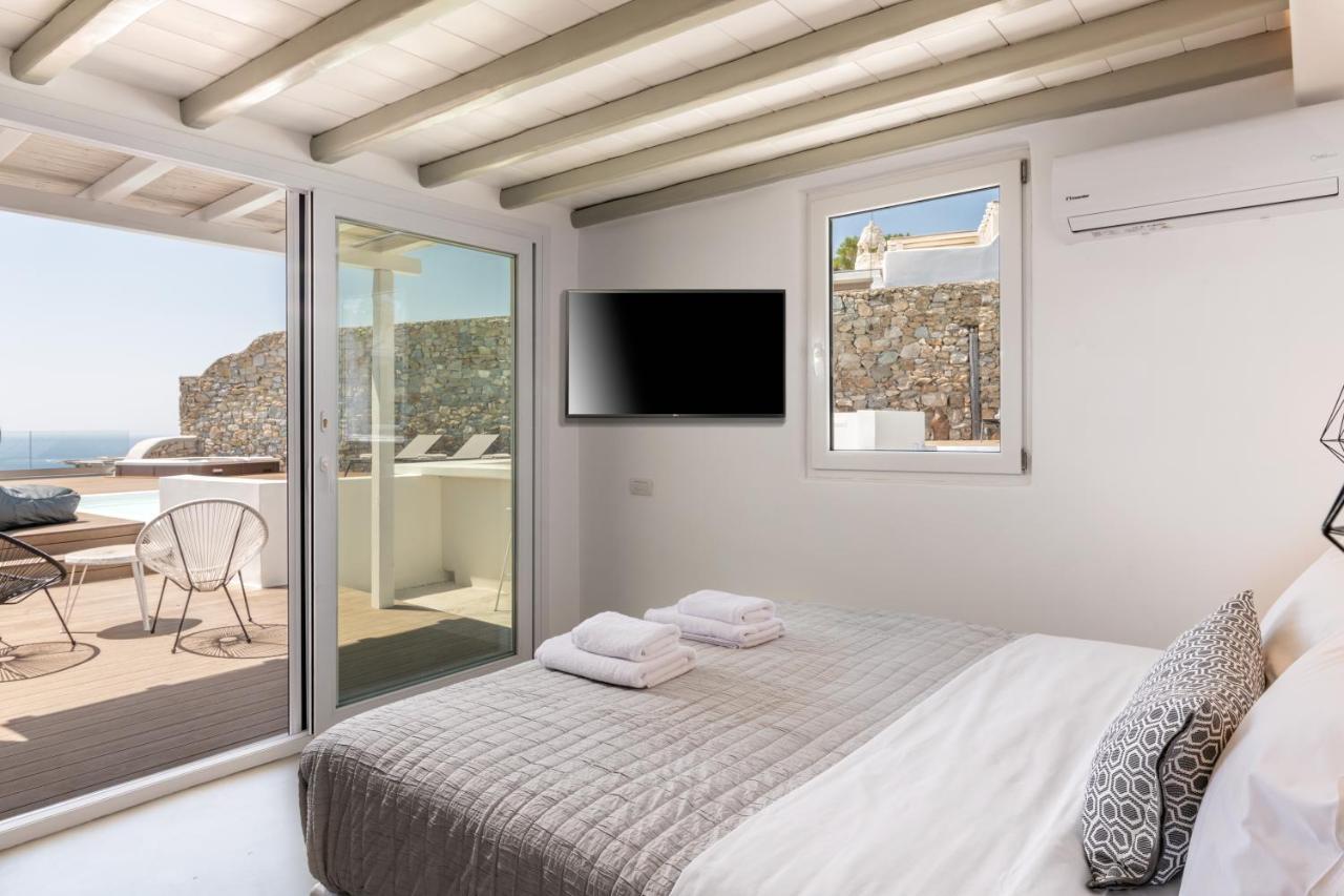 Villa In Mykonos - 6 Bedroom - 1km From - Infinity Pool - Sunset View
